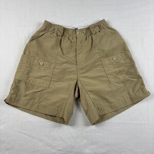 Aftco Original Fishing Shorts M01 Mens Khaki Tan Size 34 Outdoor Fishing Spring